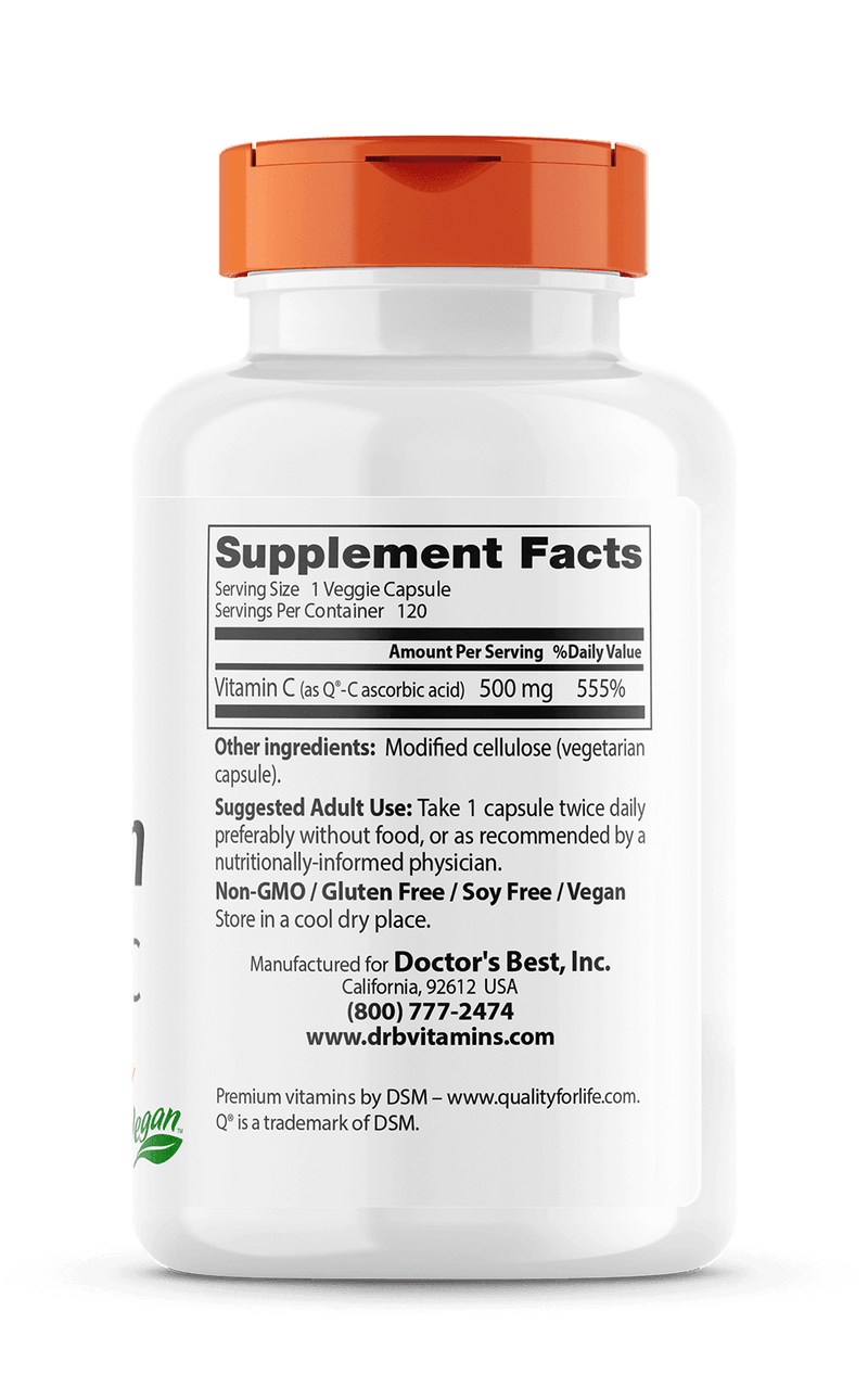 Doctor's Best Vitamin C featuring Quali-C 1000mg, 120 vcaps