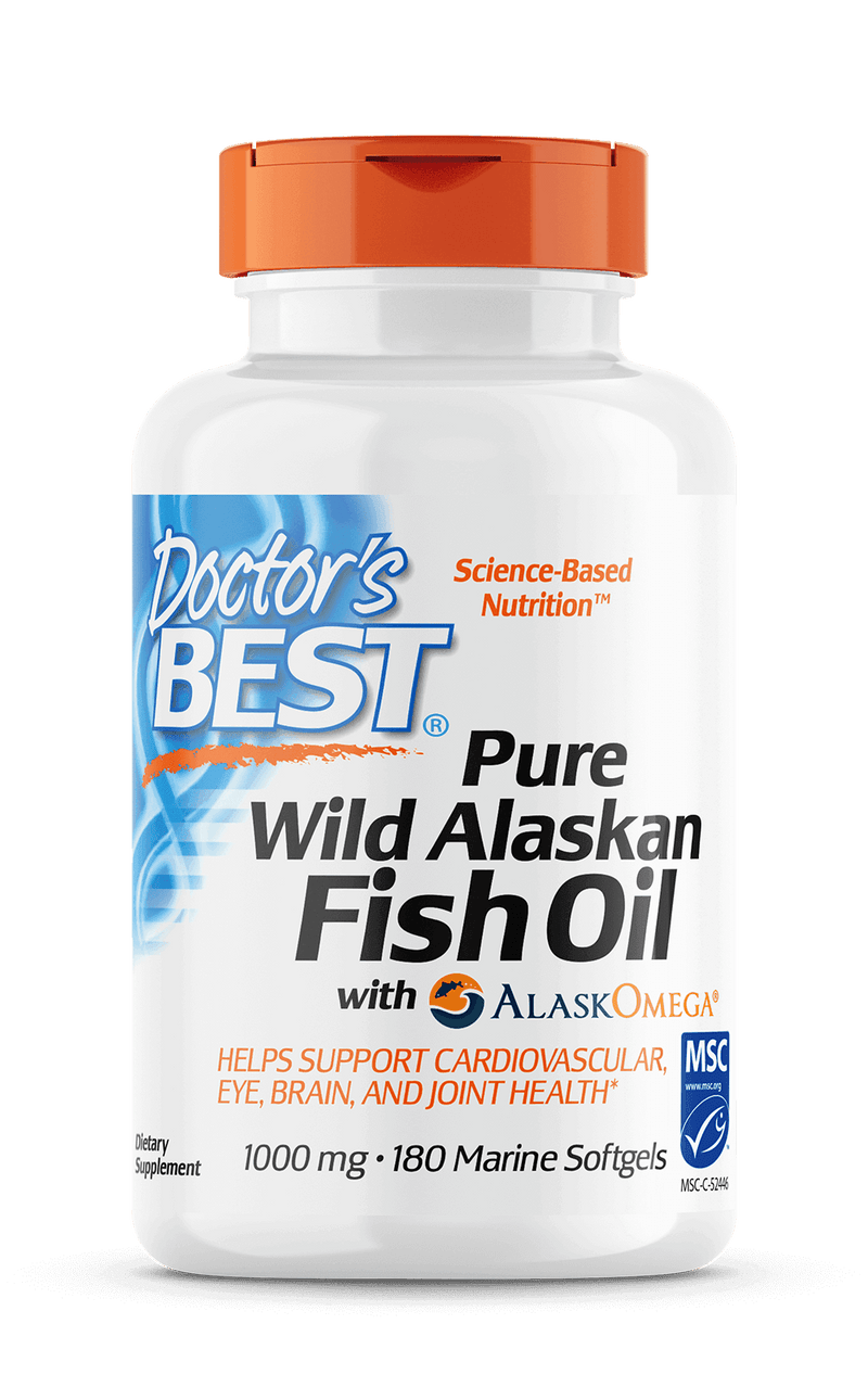 Doctor's Best Pure Wild Alaskan Fish Oil, 180 sgls