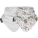 Cheeky Chompers Neckerbib Panda Pals And Grey Stripes