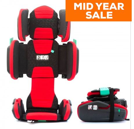 Mifold hifold the Fit-and-Fold Booster Seat Racing Red