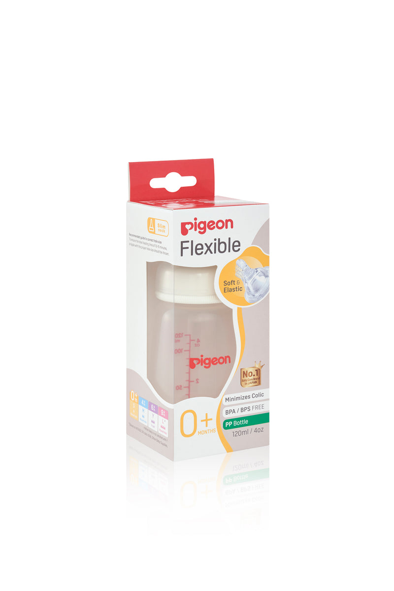 Pigeon Flexible Peristaltic Nipple Nursing Bottle PP 120ML (S)
