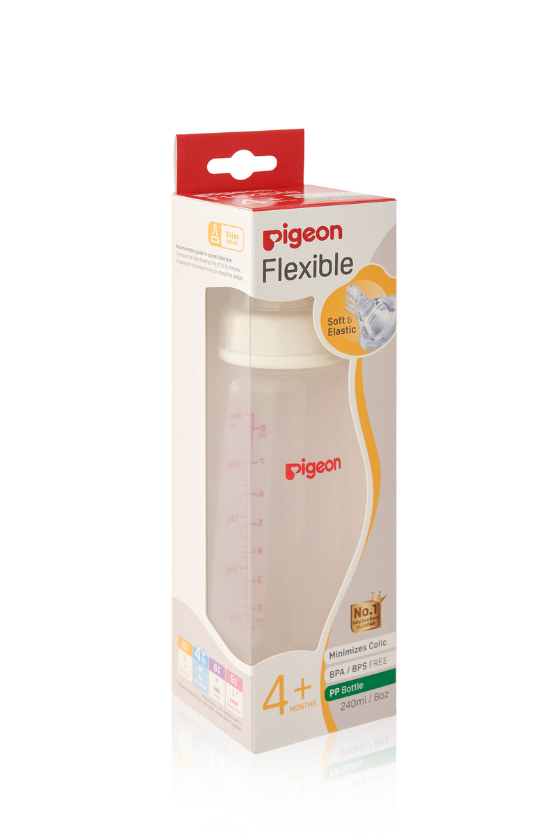 Pigeon Flexible Peristaltic Nipple Nursing Bottle PP 240ML (M)