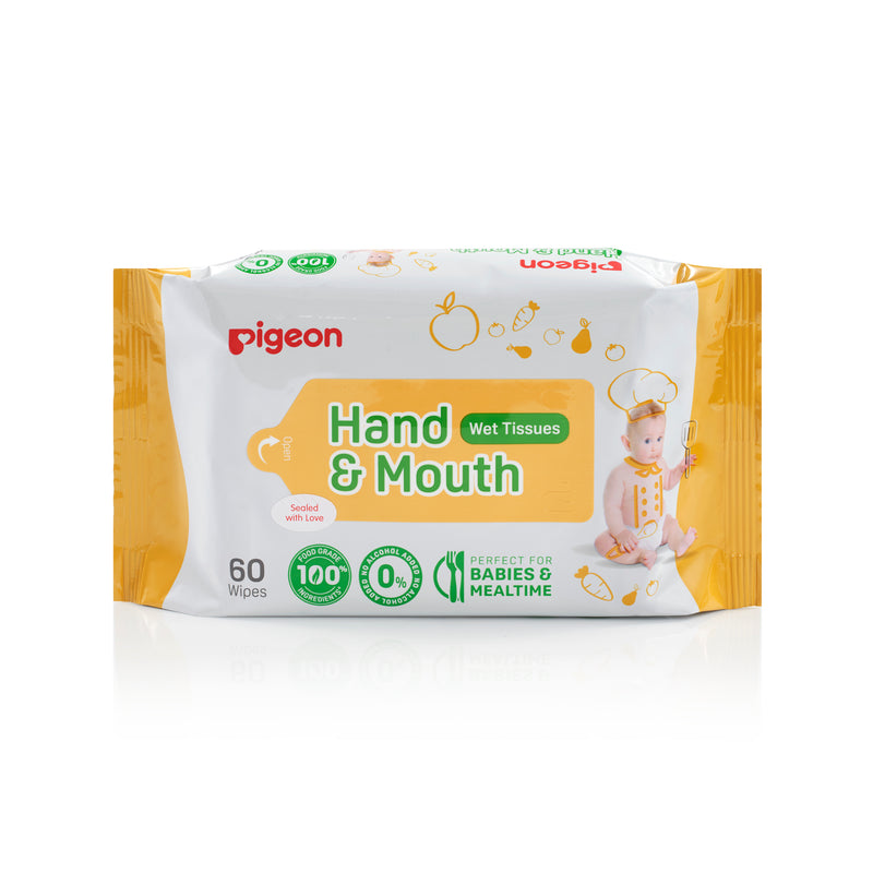 Pigeon Hand And Mouth Wet Tissues 60s - Pack of 2