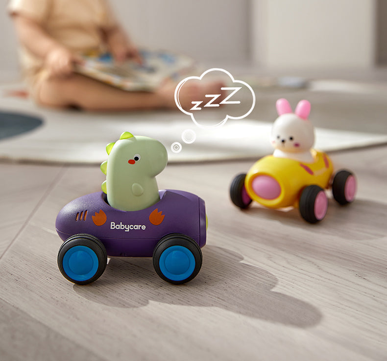 [2-Pack] Babycare Push & Go Car Toy - 3 Styles