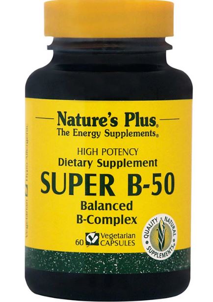 Nature's Plus Super B-50 (Vcaps), 60 caps.