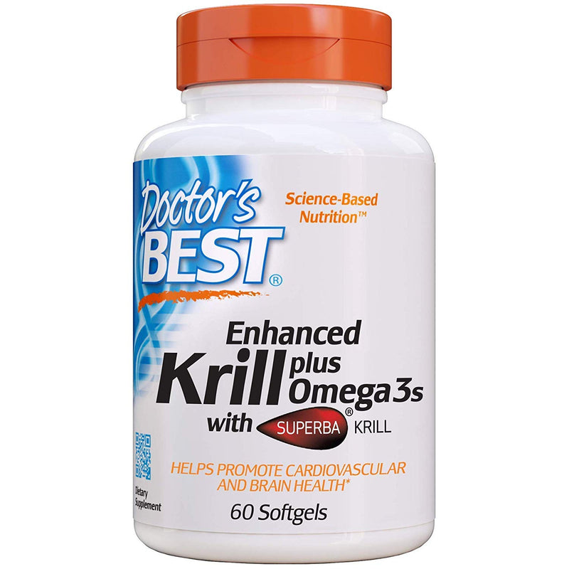Doctor's Best Enhanced Krill + Omega 3s with Superba Krill, 60 sgls