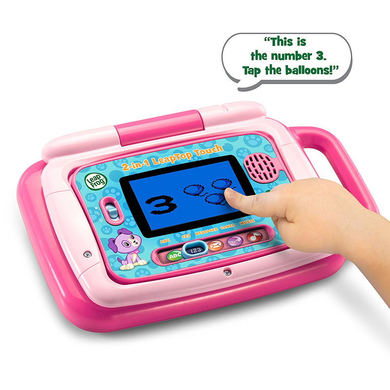 LeapFrog 2-in-1 LeapTop Touch - Pink (3 Months Local Warranty)