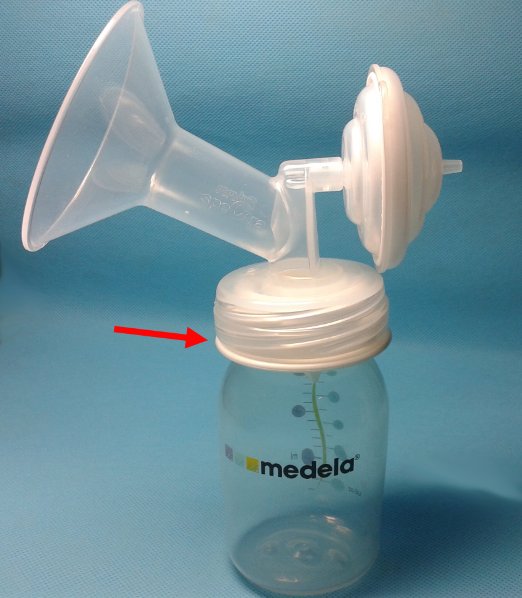Maymom Bottle Thread Changer To Use With Wide Avent Flange (Spectra Wide) and Standard Bottle (Medela) - 4pk