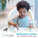 Grabease First Self Feeding Utensil Set - Gray