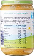 Hipp Organic Noodles with Creamy Vegetables 220g Exp: 09/24