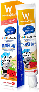 Pearlie White Enamel Safe Kids' Toothpaste with Fluoride, 45g - Exp:03/24