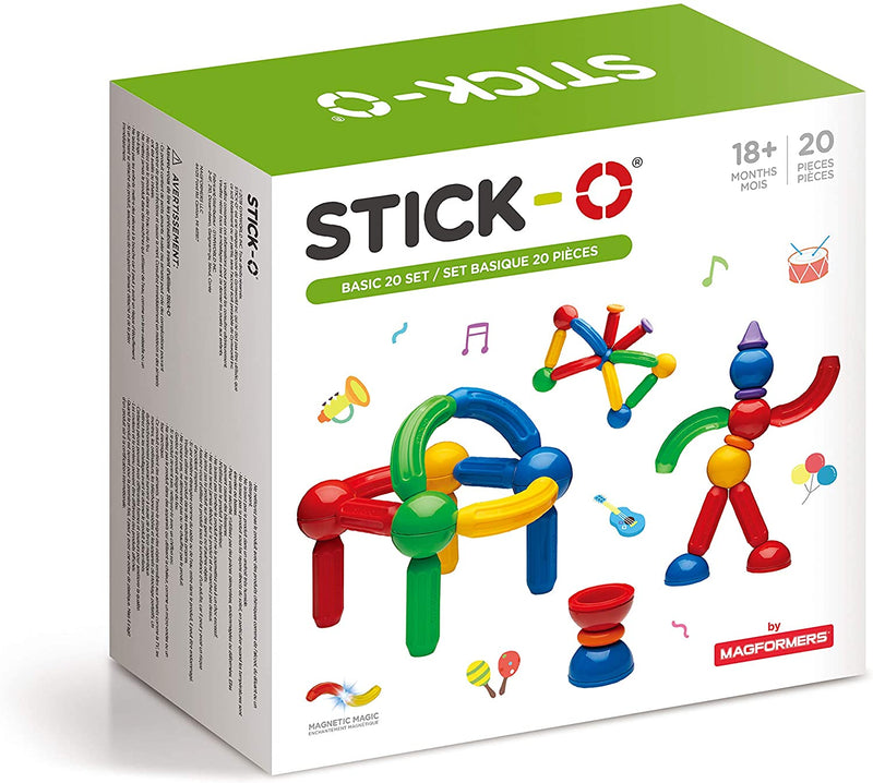 Magformers Stick-O Basic Set Magnetic Play (20 Pieces)