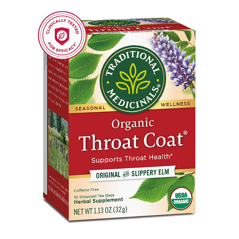 [Bundle Of 4] Traditional Medicinals Throat Coat Tea, 16 bags