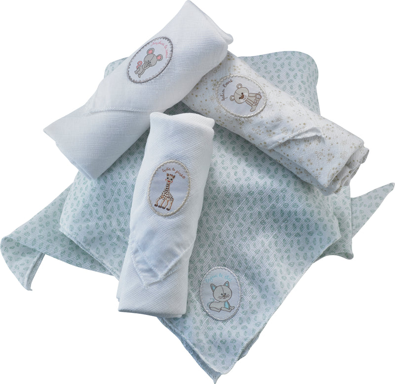 Sophie the Giraffe Swaddler Nappies - Set of 4