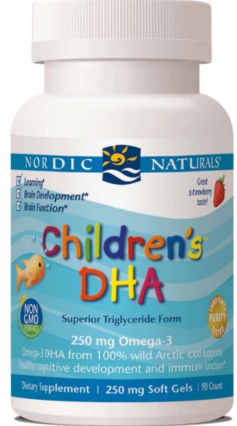 Nordic Naturals Children's DHA 250 mg - Strawberry, 90 sgls.