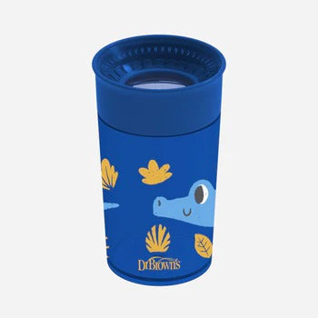 [2-Pack] Dr. Brown's 10OZ/300ML Smooth Wall Cheers 360 Cup (9M+) - Blue