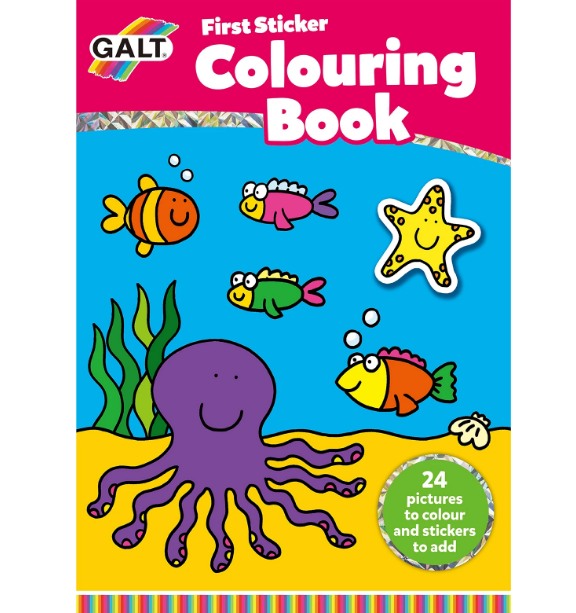 [Bundle Of 3] Galt First Sticker Colouring Book