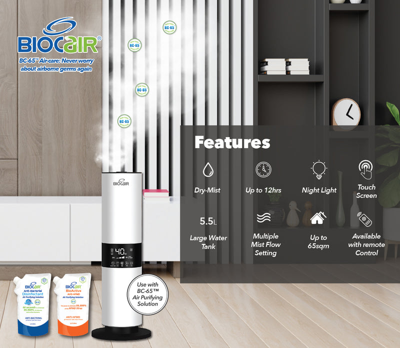 [1 Yr Local Warranty] BioCair Ultimate II -5.5L BioActive Anti-HFMD Aerial Disinfectant (Bundle Pack)