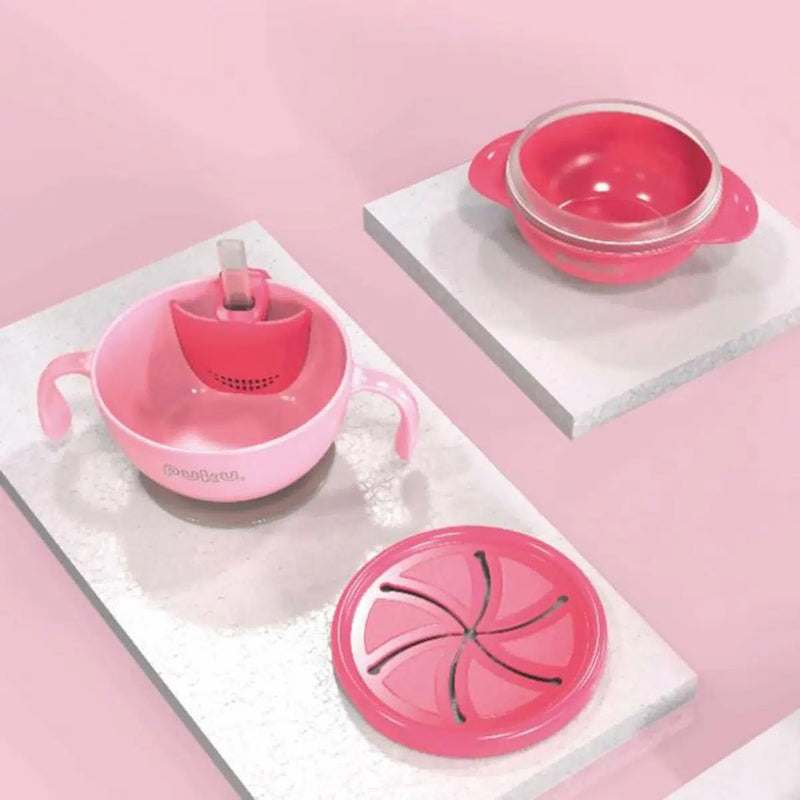 Puku 4pcs Set Suction Bowl - Pink