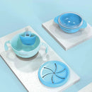 Puku 4pcs Set Suction Bowl - Blue