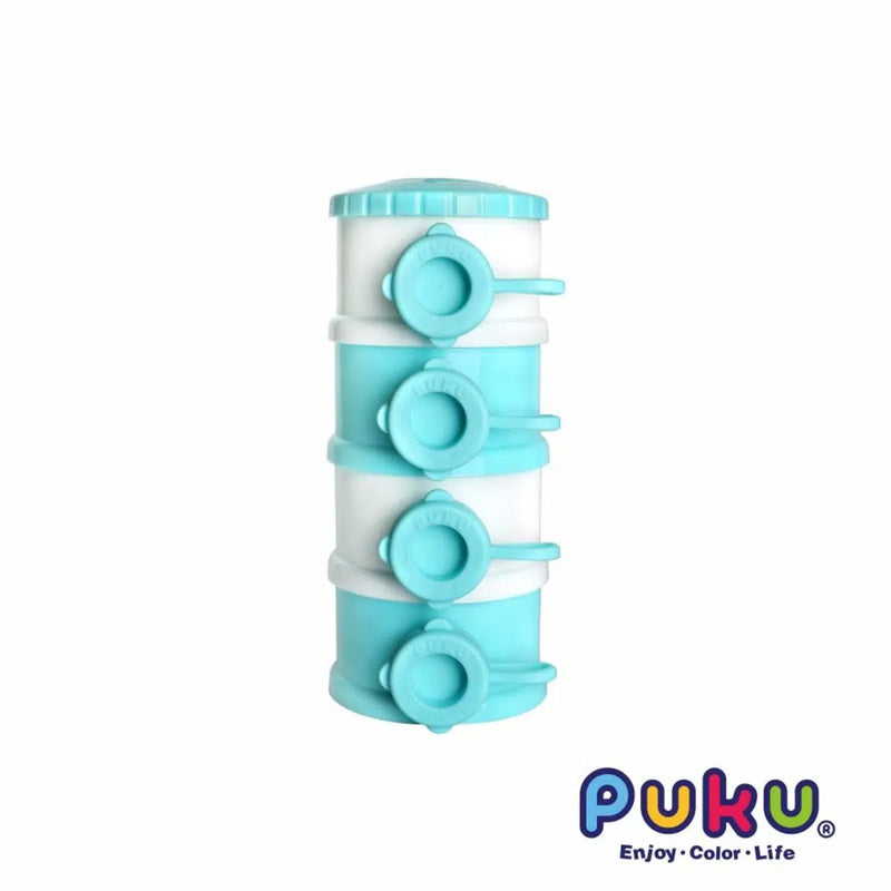 [2-Pack] Puku Milk Powder Container (4-Tiers) - Blue