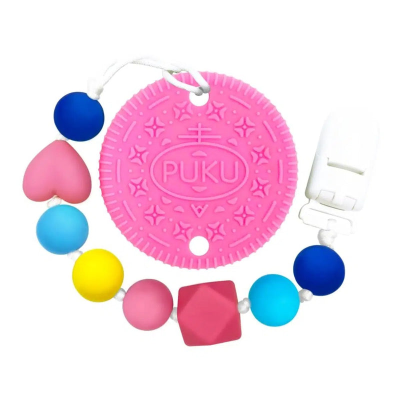 [2-Pack] PUKU Baby GaGa Teether - Strawberry Cookie