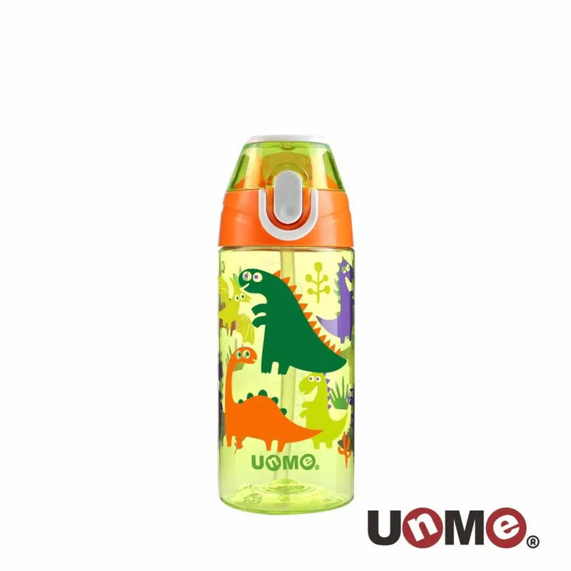 [2-Pack] Puku UNME Tritan Straw Bottle  400ml - Green