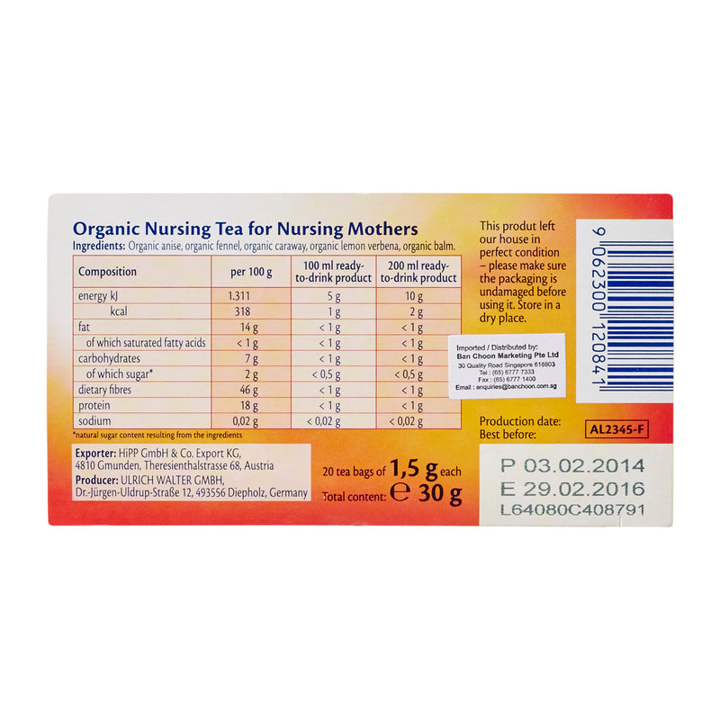 HiPP Organic Natal Nursing Tea 30 g Exp: 05/24