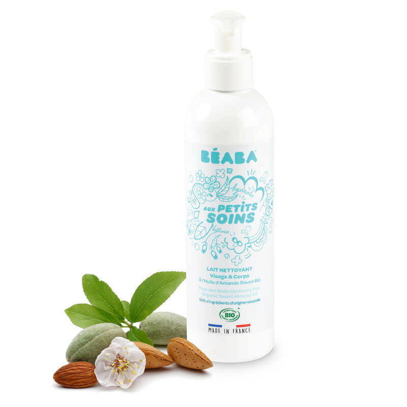 Beaba Face and body cleansing milk with organic sweet almond oil - 250 ml