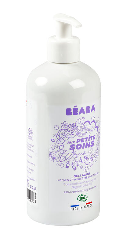 Beaba Body and hair wash gel with organic olive oil - 500 ml