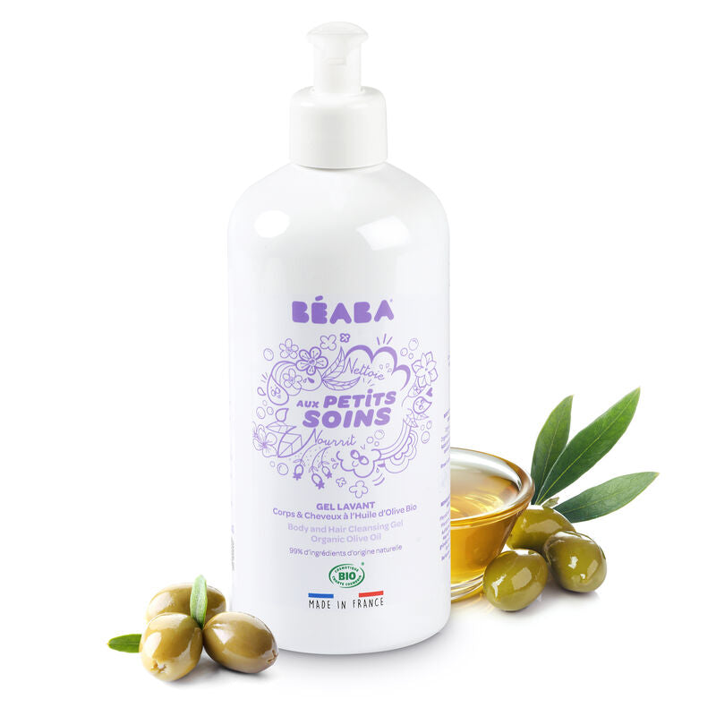 Beaba Body and hair wash gel with organic olive oil - 500 ml
