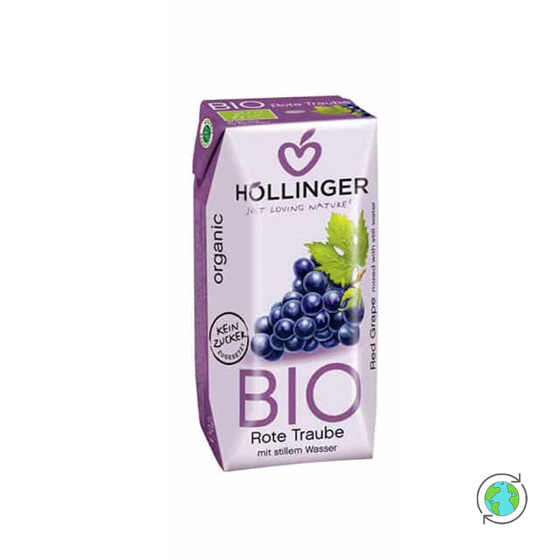 [24-Pack] Hollinger Organic Red Grape, 200ml [Exp: 09/24]