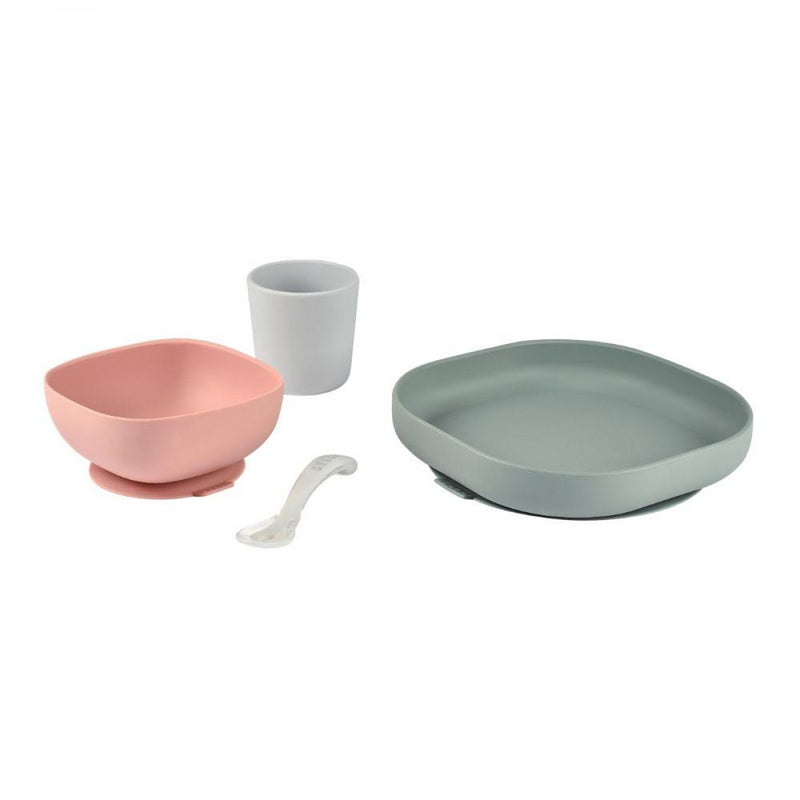 Beaba Silicone Suction Meal Set (4 pcs) - Eucalyptus