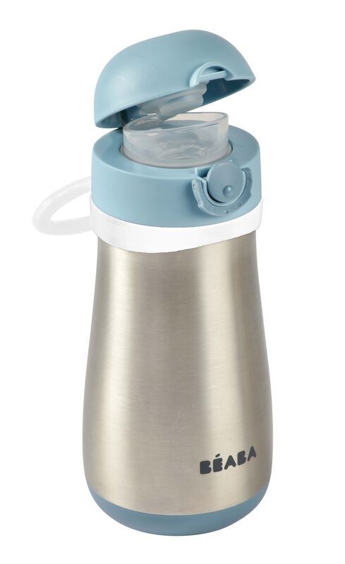 Beaba Stainless Steel Spout Bottle 350ml -  Blue