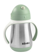 Beaba Stainless Steel Straw Cup 250ml - Sage Green