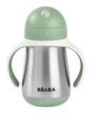 Beaba Stainless Steel Straw Cup 250ml - Sage Green