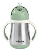 Beaba Stainless Steel Straw Cup 250ml - Sage Green