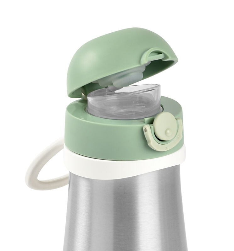 Beaba Stainless Steel Spout Bottle 350ml - Saga Green