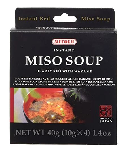 [Bundle Of 3] Mitoku Instant Miso Soup - Hearty Red With Wakame (3x40g)
