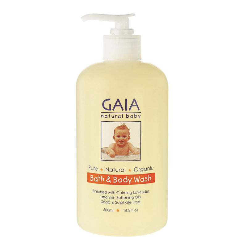 2 x GAIA Baby Bath & Body Wash 500ml + Pump Exp: 02/26