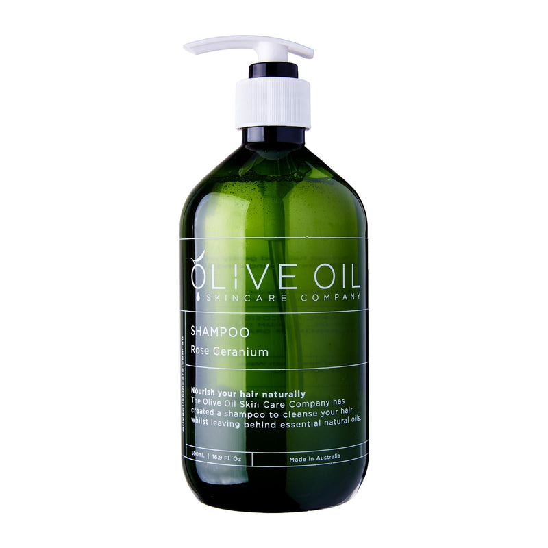 Australian Olive Oil Skin Care Rose Geranium Shampoo 500ml Exp: 03/23