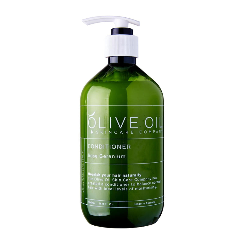 Australian Olive Oil Skin Care Rose Geranium Olive Oil Conditioner 500ml Exp: 06/23