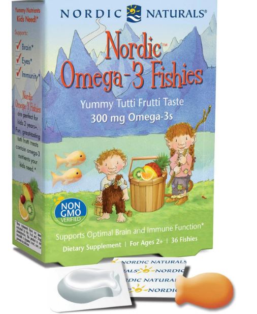Nordic Naturals Nordic Omega-3 Fishies - Tutti Frutti, 36 gums.