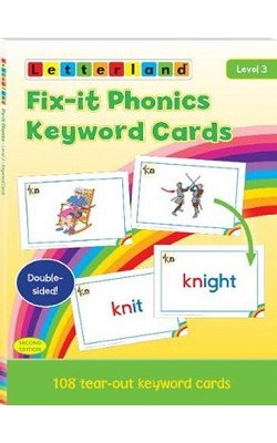 Letterland Fix It Phonics Keyword Cards Level 3 - 108 tear-out cards