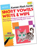 Kumon Flash Cards : Short Vowels Write & Wipe