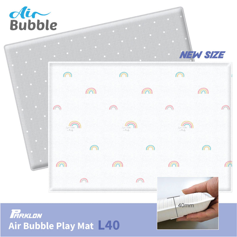 [1 Yr Local Warranty] Parklon Air Bubble Playmat Rainbow Dream L40 (Size: 2100 x 1500 x 40mm)