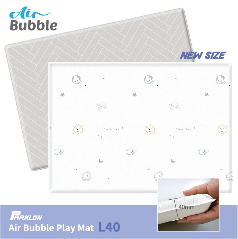 [1 Yr Local Warranty] Parklon Air Bubble Playmat Smile Planet L40 (Size: 2100 x 1500 x 40mm)