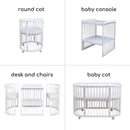 [1 year warranty] Bonbijou Doozy 7-In-1 Convertible Baby Cot