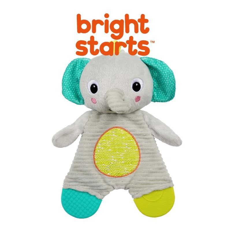 [2-Pack] Bright Starts Snuggle & Teethe Plush - Elephant