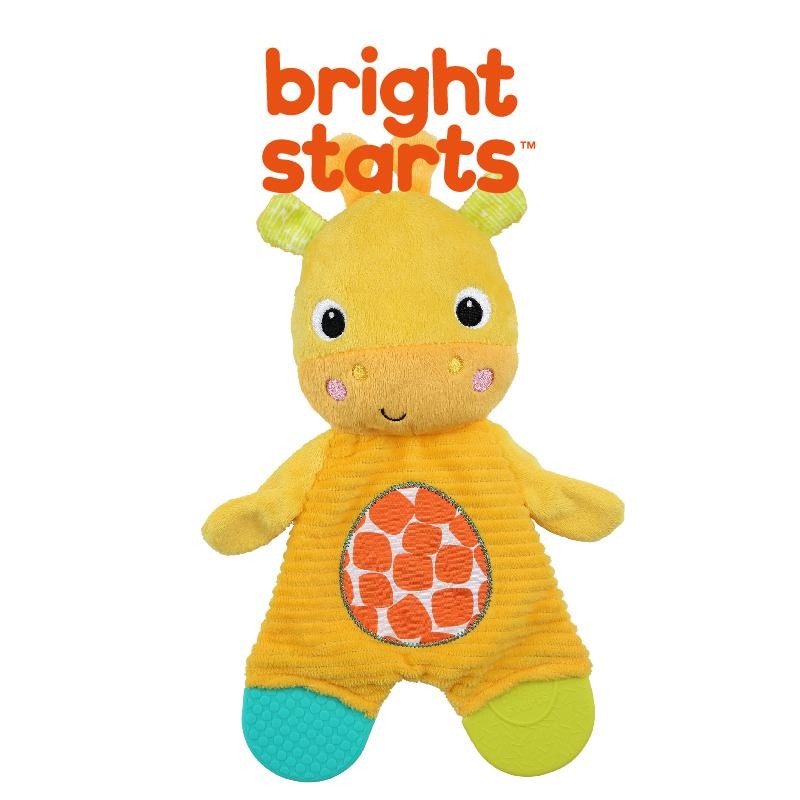 [2-Pack] Bright Starts Snuggle & Teethe Plush - Giraffe